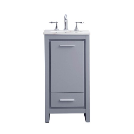 Elegant Decor 18 In. Single Bathroom Vanity Set In Grey VF12818GR